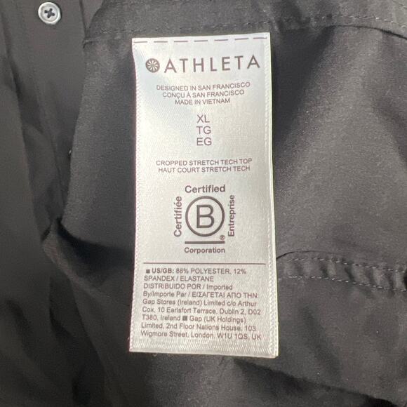 Athleta XL Button Down Black Long Sleeve Oversized Women's - Picture 4 of 6